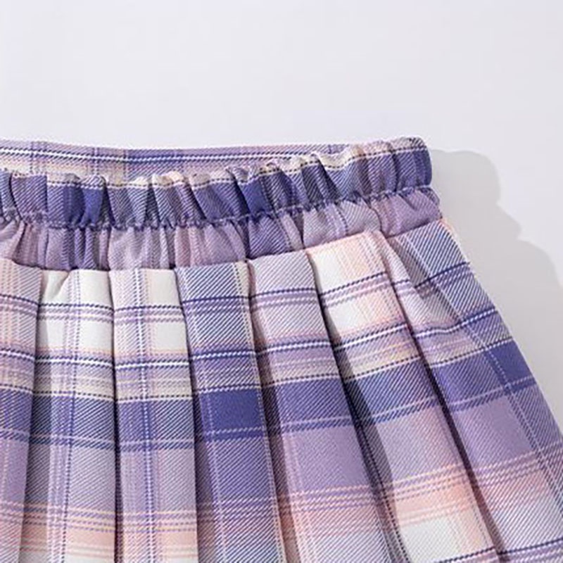 Set Đồ 2 Món Gồm Áo Thun + Chân Váy Xếp Ly Bằng Vải cotton In Họa Tiết Hoạt Hình kuromi Dễ Thương Thời Trang Xuân Hè Cho Bé Gái 3