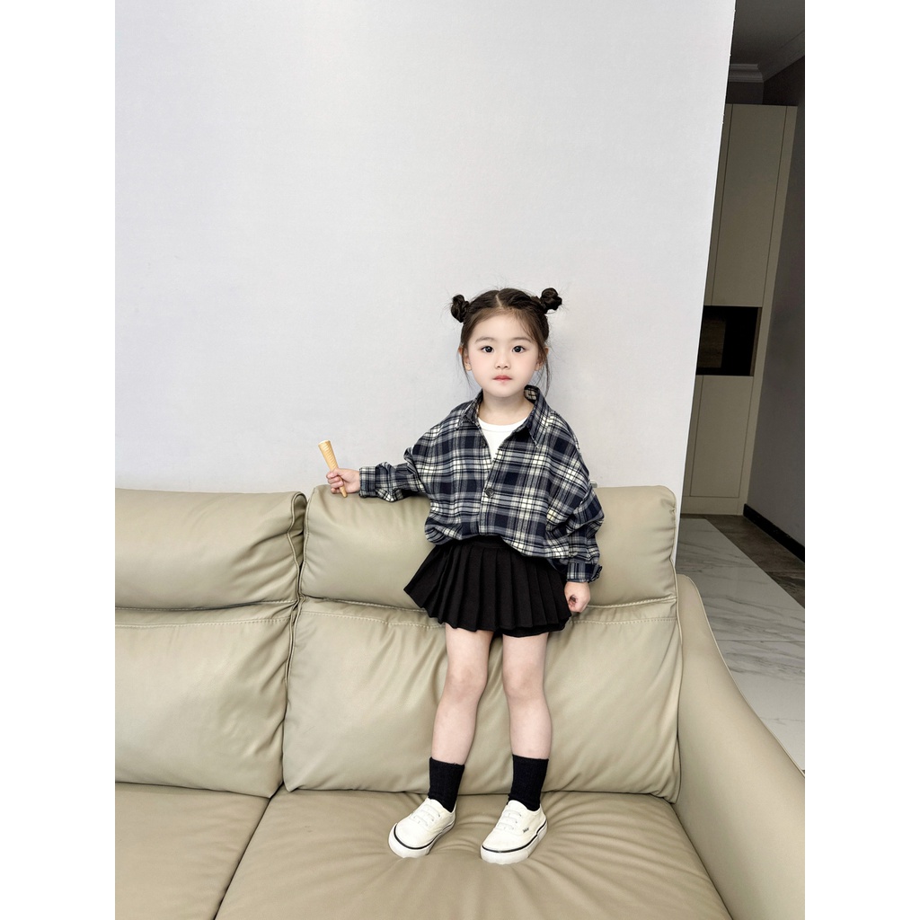 Chân Váy Xếp Ly Màu Đen Phong Cách Hàn Quốc Thời Trang Mùa Thu Xinh Xắn Cho Bé Gái