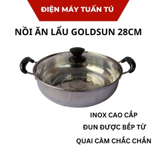   Chính hãng  Nồi xoong lẩu bát lẩu inox Goldsun F28-1102SG  28cm  Dùng mọi loại bếp từ  bếp hồng ngoại  bếp ga .... 