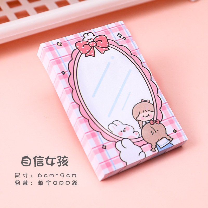 Giấy note hoạt hình cute, giấy ghi chú dễ thương nhỏ gọn nhiều màu văn phòng phẩm - LYANWN