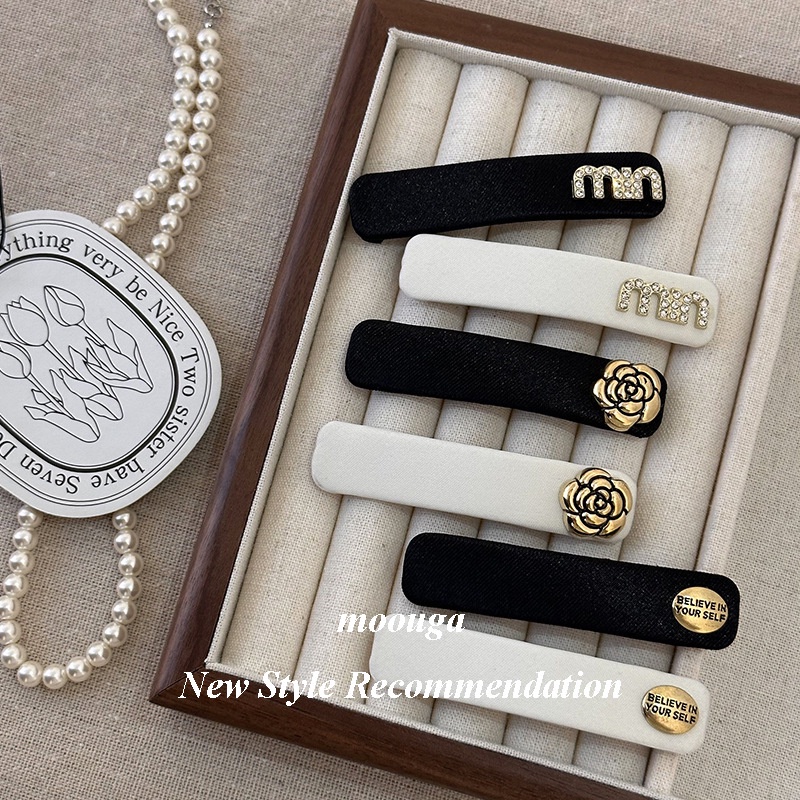 Moouga / Kẹp Tóc Nữ Hình Hoa Trà Phong Cách retro Hàn Quốc