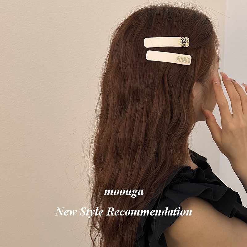 Moouga / Kẹp Tóc Nữ Hình Hoa Trà Phong Cách retro Hàn Quốc