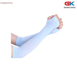Găng Tay Chống Nắng Xỏ Ngón HQ - Xanh Da Trời