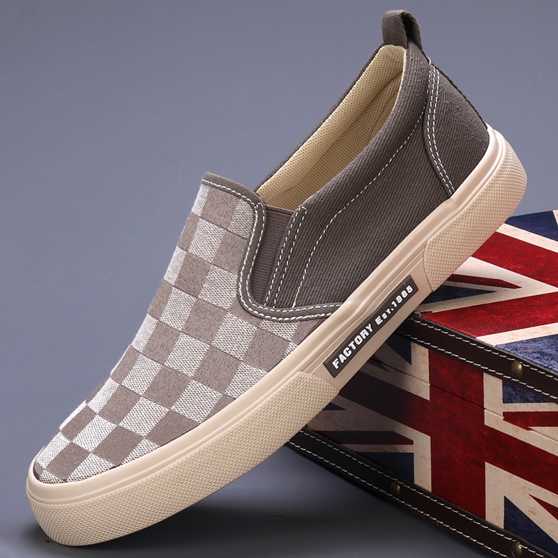 Giày Thể Thao Vải canvas Siêu Nhẹ Thoáng Khí Hợp Thời Trang Cho Nam