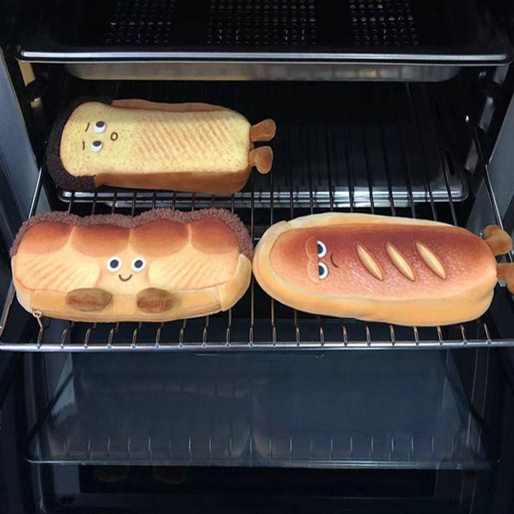 Missups Túi Đựng Bút Hình Bánh Mì Nướng Sức Chứa Lớn Vui Nhộn