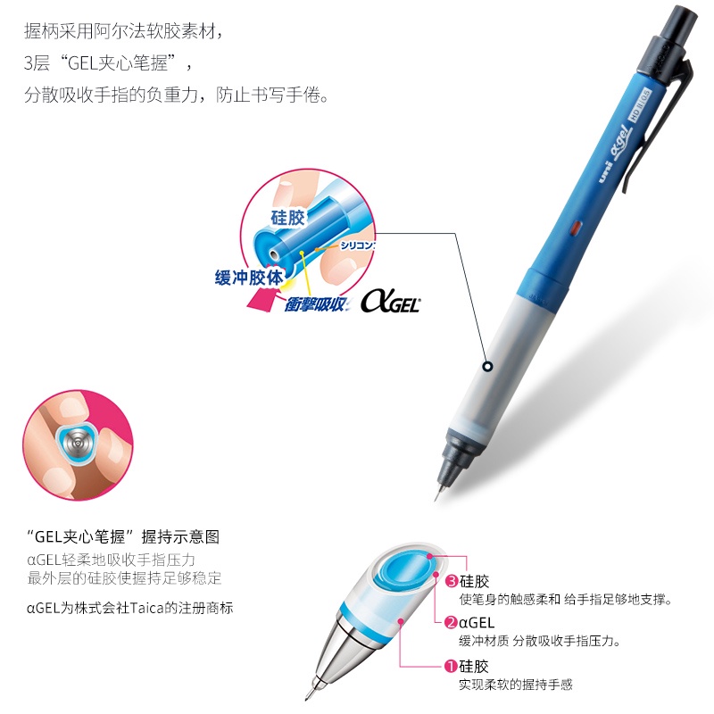 Giải thưởng Văn Phòng Phẩm!Mitsubishi Bút Chì Bấm m5-1009gg Ngòi 0.5Mm Phong Cách Nhật Bản