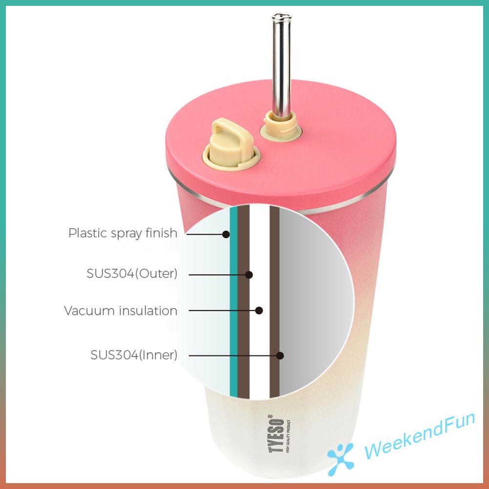 Chúng ta sẽ làm thế.★ Bình Nước Giữ Nhiệt Bằng Thép Không Gỉ Có Nắp Kèm Ống Hút Tiện Dụng