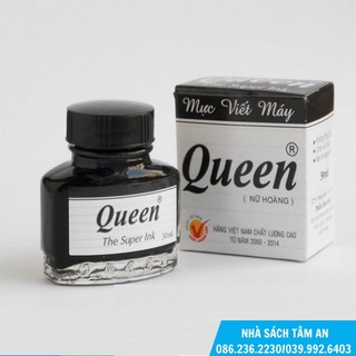 Mực viết máy Queen - Mực Queen xanh/đen/tím 30ml