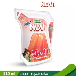 Sữa nuvi jelly thạch đào / thạch trái cây nho / lúa mạch, túi 110ml