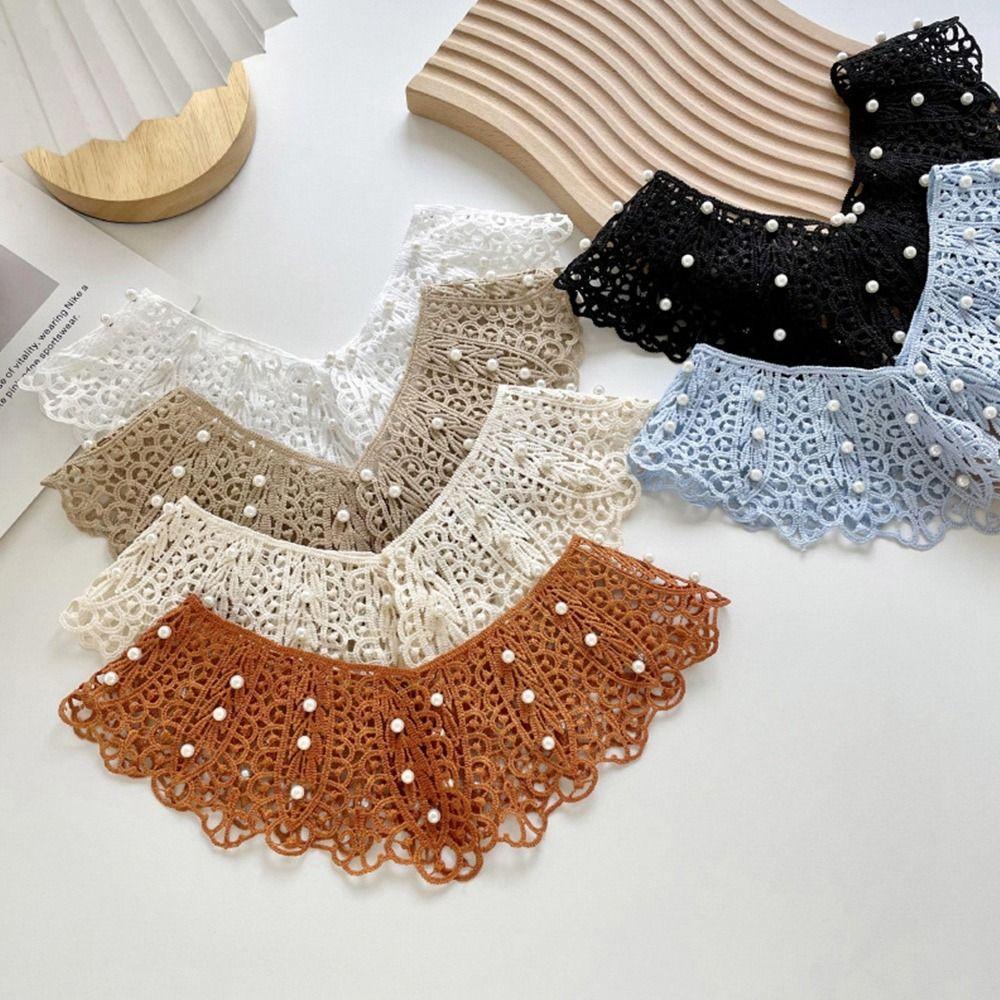 Mxfashionestore Cổ Áo Búp Bê Phối Ren Giả diy Có Thể Tháo Rời Trang Trí Áo Sơ Mi / Khăn Choàng Cho Nữ