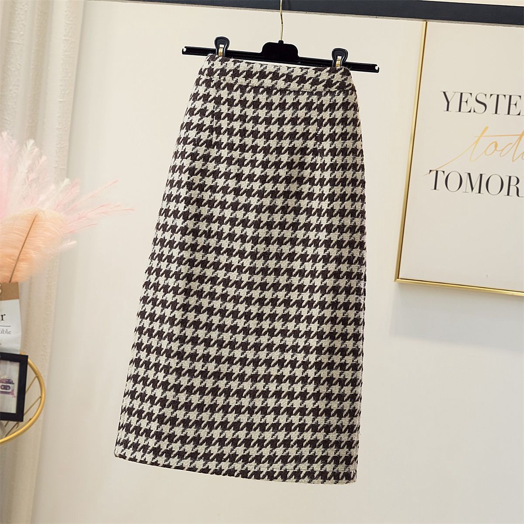 Chân Váy Len Chữ a Lưng Cao Ôm Dáng Thời Trang Thu Đông Cho Nữ