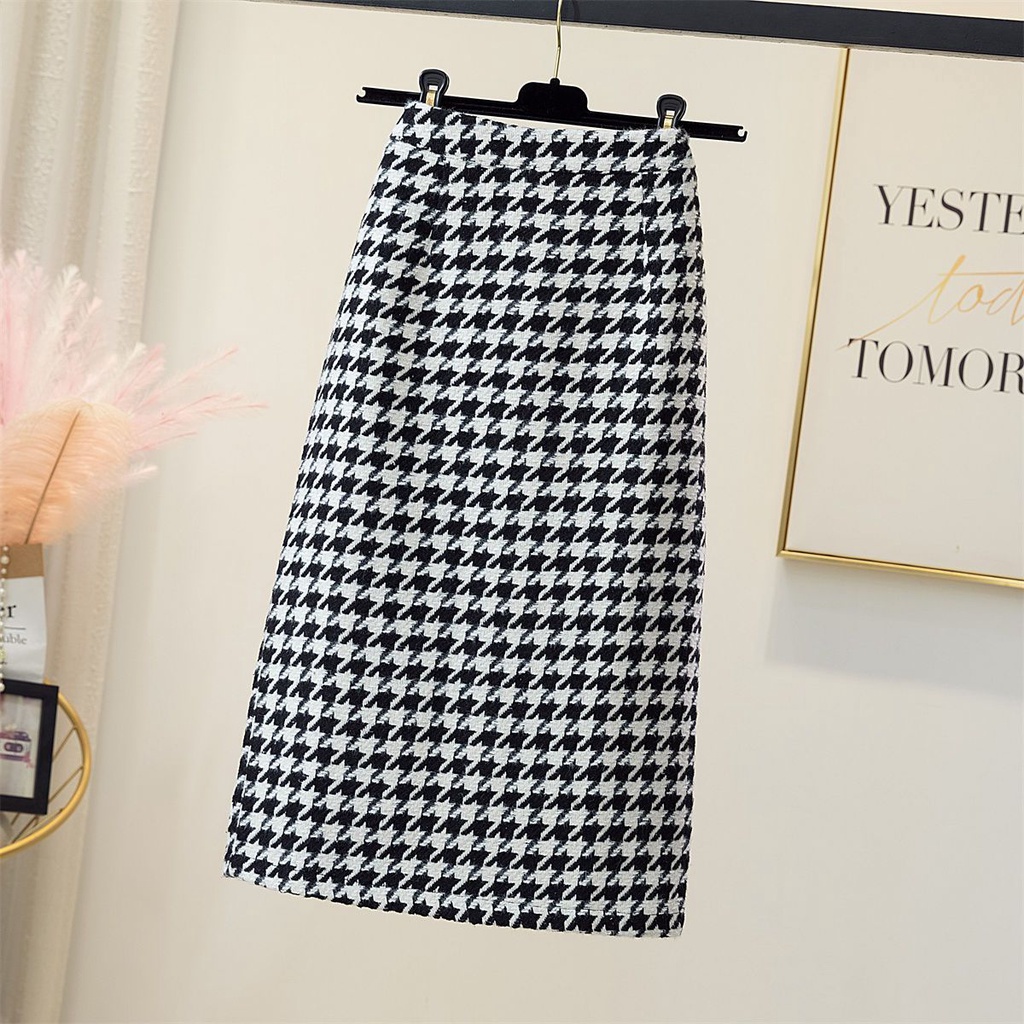 Chân Váy Len Chữ a Lưng Cao Ôm Dáng Thời Trang Thu Đông Cho Nữ