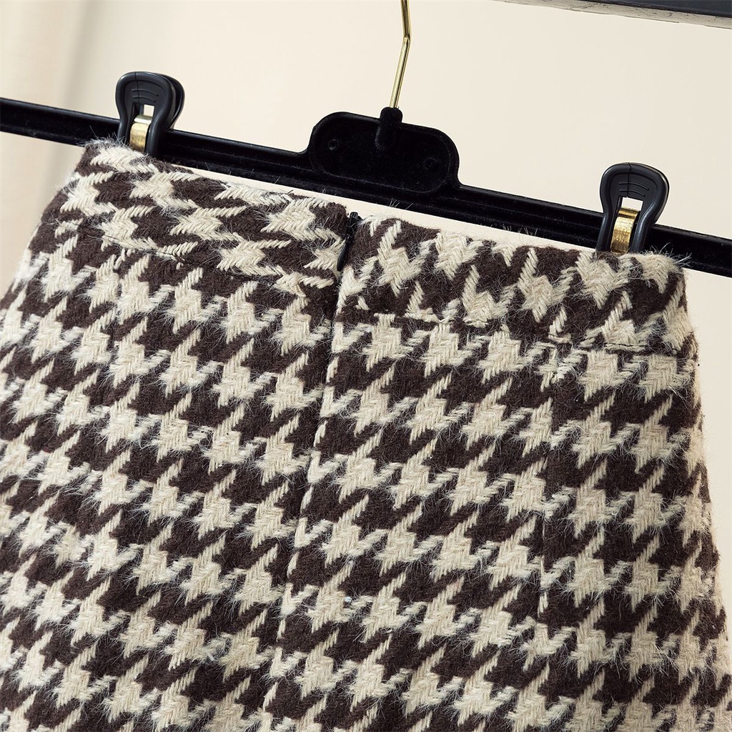 Chân Váy Len Chữ a Lưng Cao Ôm Dáng Thời Trang Thu Đông Cho Nữ