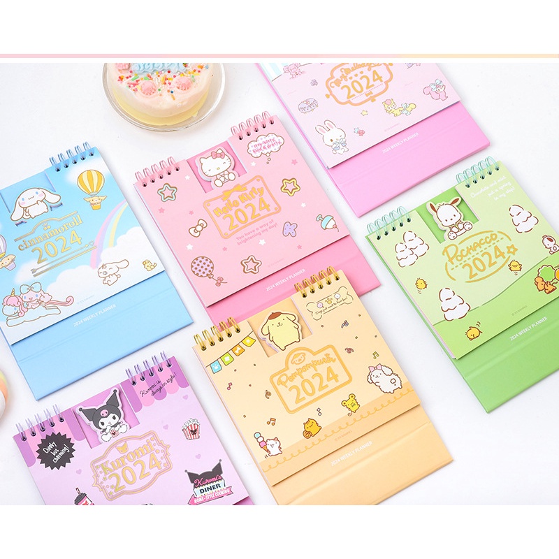 Lịch Để Bàn 2024 Họa Tiết Hoạt Hình sanrio kuromi Dễ Thương