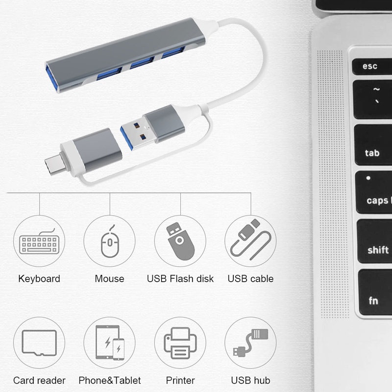 Bộ Chia Cổng usb c / usb 3.0 otg Cho mi pad / huawei / macbook / lenovo / ipad