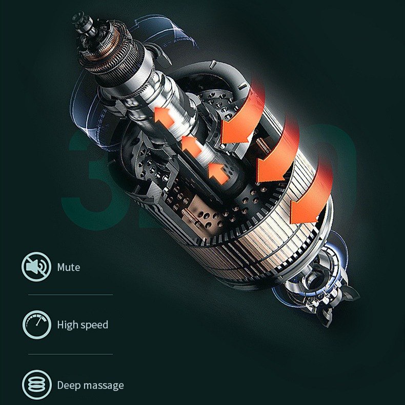 Súng Massage Cầm Tay Trị Liệu Toàn Thân Với 4 Đầu Massage Và 32 Cấp Độ BH 12 Tháng KH - 515