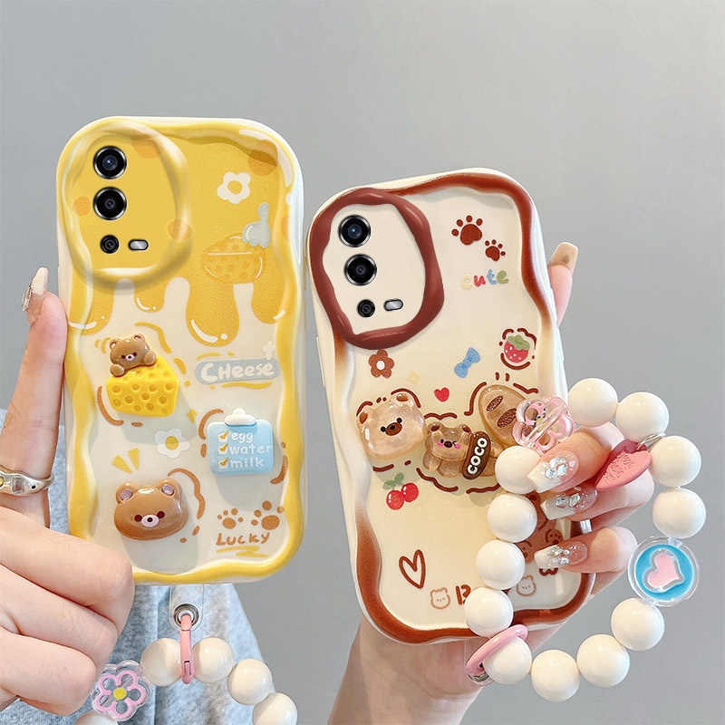 ốp lưng oppo a55 Ốp Điện Thoại Đính Búp Bê 3d Dễ Thương Cho oppo a55 4g