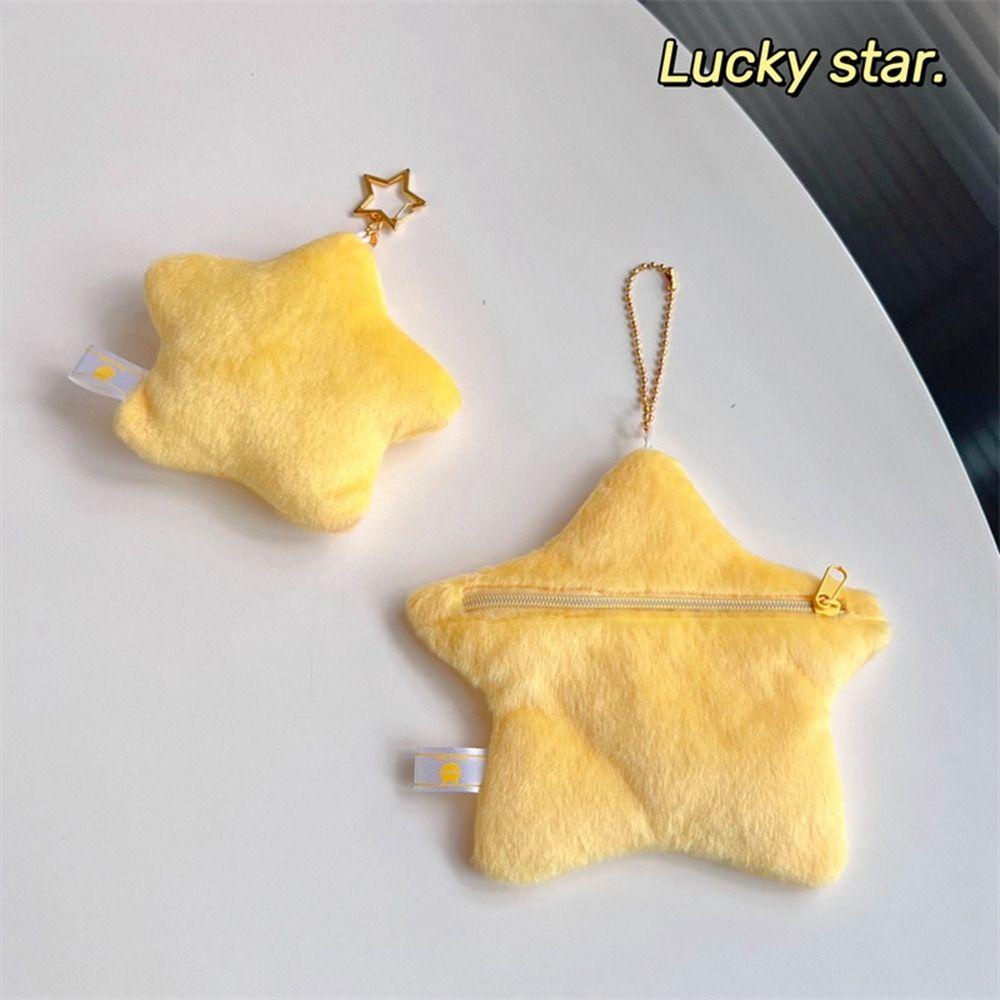 Danes Ví Đựng Tiền Xu Hình Ngôi Sao Nhồi Bông Nhỏ Nhắn Kèm Móc Khóa Xinh Xắn