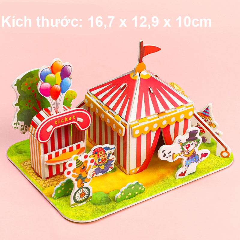 Đồ Chơi Xếp Hình Ngôi Nhà 3D Bằng Bìa Xốp Cho Bé Mô hình 3D giấy tự lắp ráp ARSE FANS