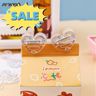 Kẹp Giấy Thử Nghiệm mini Bằng Nhựa Trong Suốt Hình Trái Tim Đa Năng