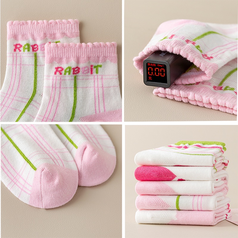 Set 5 Đôi Vớ cotton Mềm Mại Hoạ Tiết Cung Hoàng Đạo Cho Bé 1-13s