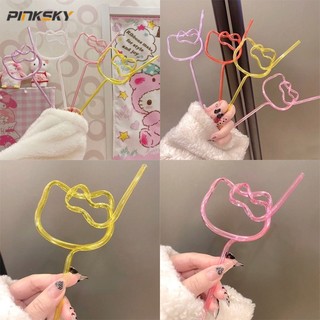 Ống Hút Hello Kitty Nhiều Màu Có Thể Tái Sử Dụng