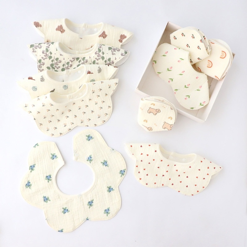 Yếm Thấm Nước Dãi Mềm Mại Tiện Dụng Cho Bé Sơ Sinh