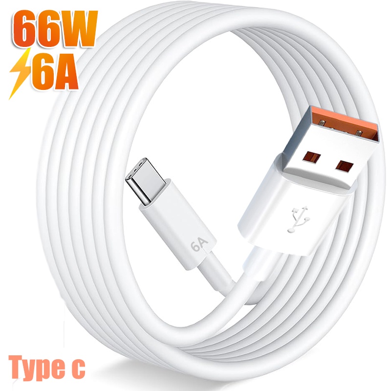 Dây Cáp Sạc Nhanh usb type c Linh Hoạt 66w 6a 0.25 / 0.3 / 1 / 1.5 / 2m Cho Điện Thoại