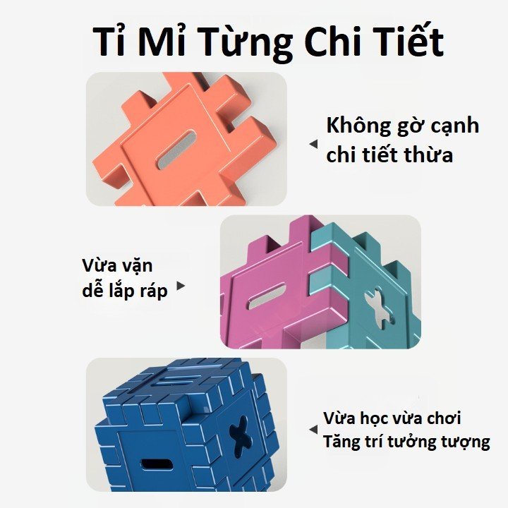 Đồ chơi phát triển trí tuệ cho trẻ - Bộ xếp hình thông minh 300 chi tiết - Thingkids