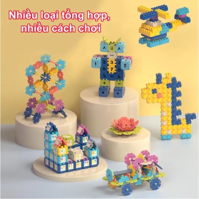 Đồ chơi phát triển trí tuệ cho trẻ - Bộ xếp hình thông minh 300 chi tiết - Thingkids