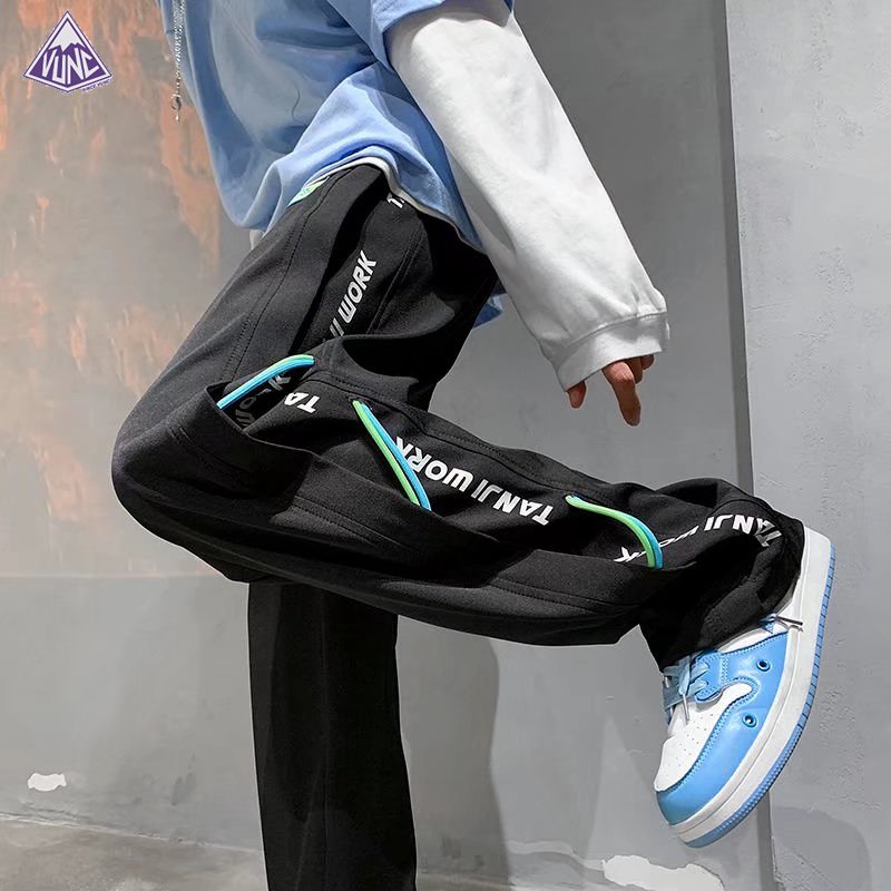 Vunc Quần Legging Thể Thao Dây Rút Dáng Suông In Chữ Thiết Kế Thời Trang Mới Dễ Phối Đồ Cho Nam