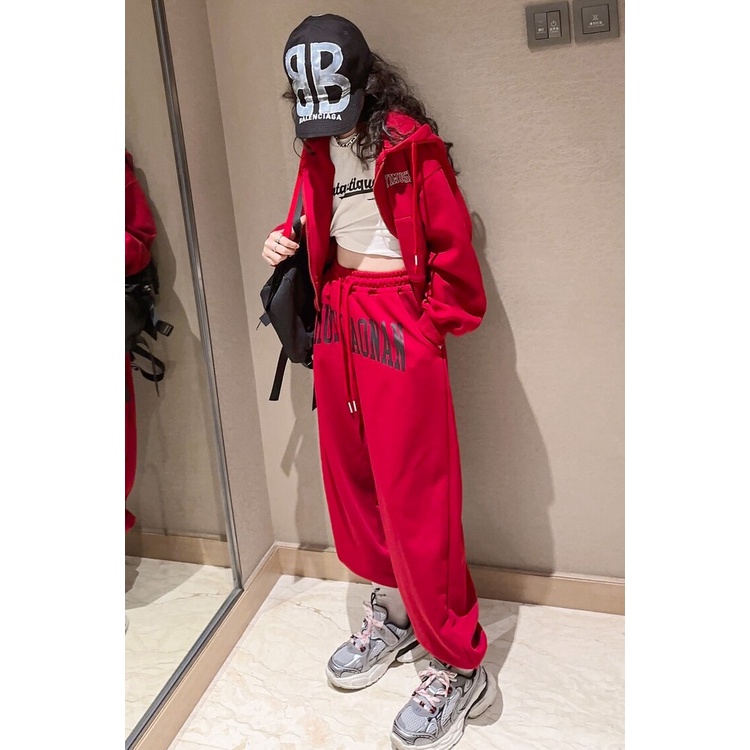 Set Đồ Thể Thao Áo Khoác Có Nón + Quần Dài Thời Trang Mùa Thu Cho Bé Gái