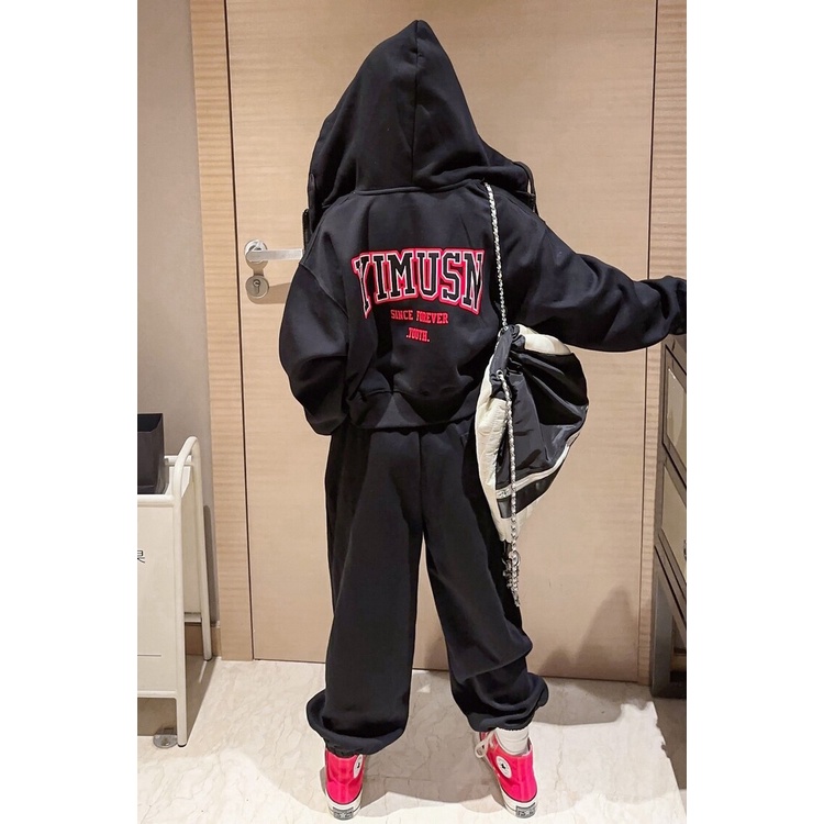 Set Đồ Thể Thao Áo Khoác Có Nón + Quần Dài Thời Trang Mùa Thu Cho Bé Gái