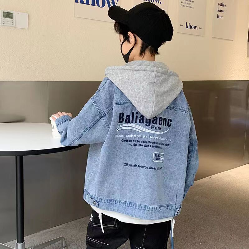 Áo Khoác denim Mỏng Thời Trang Xuân Thu Cho Bé Trai