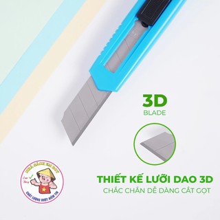 Dao rọc giấy pro office 9mm chất liệu cao cấp, không gỉ, sắc bén, độ bền cao po-kn101
