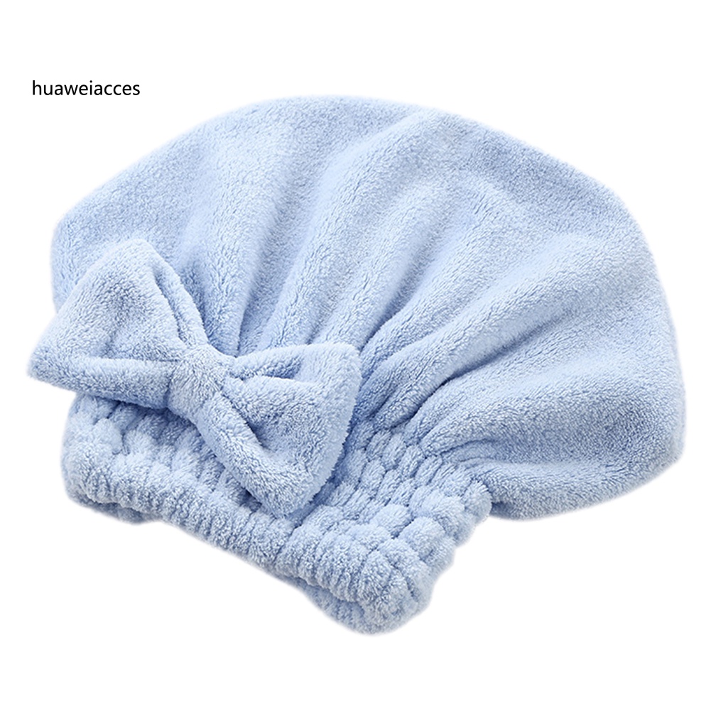 Khăn Quấn Tóc Bằng Nhung San Hô Siêu Thấm Hút Nhanh Khô Tiện Dụng