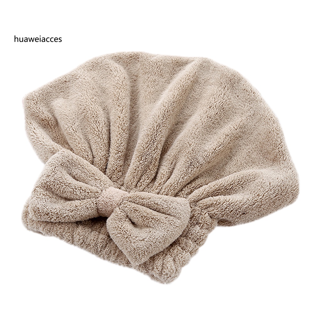 Khăn Quấn Tóc Bằng Nhung San Hô Siêu Thấm Hút Nhanh Khô Tiện Dụng