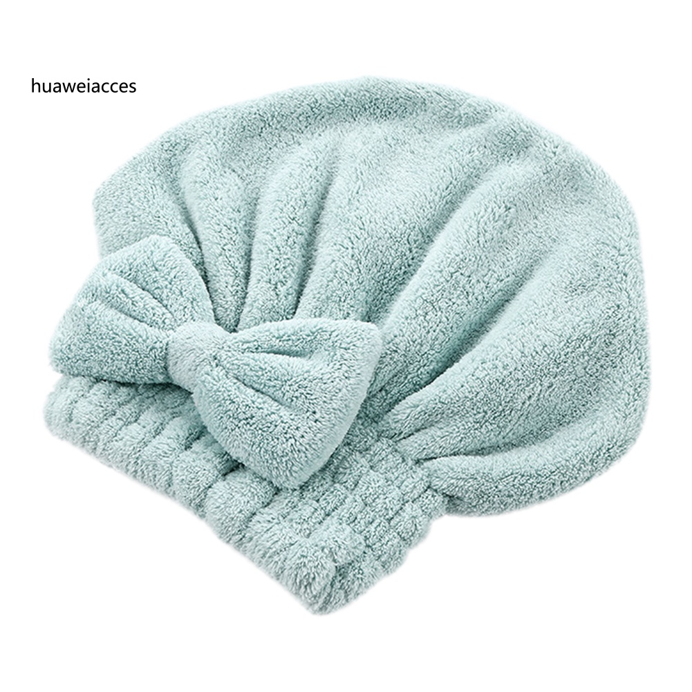 Khăn Quấn Tóc Bằng Nhung San Hô Siêu Thấm Hút Nhanh Khô Tiện Dụng