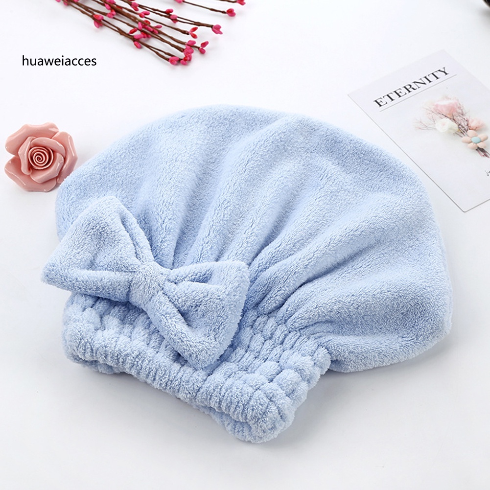 Khăn Quấn Tóc Bằng Nhung San Hô Siêu Thấm Hút Nhanh Khô Tiện Dụng