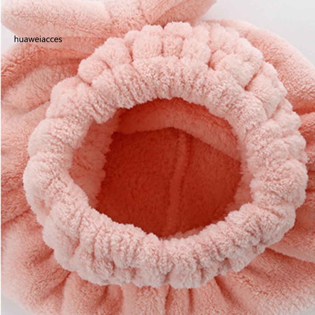 Khăn Quấn Tóc Bằng Nhung San Hô Siêu Thấm Hút Nhanh Khô Tiện Dụng