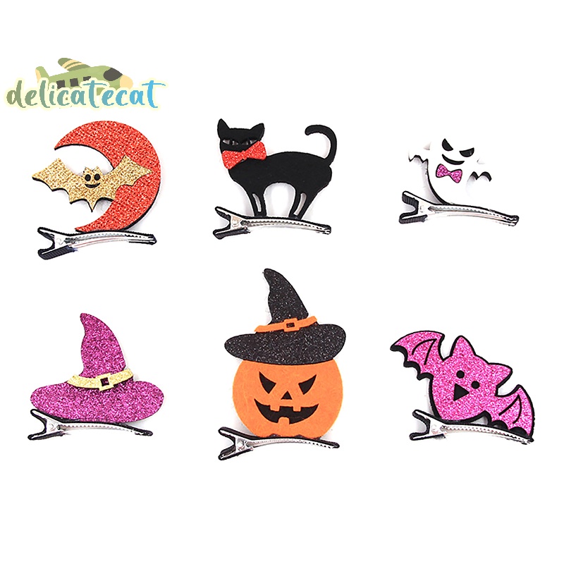 Kẹp Tóc Hình Quả Bí Ngô / Mèo Đen Phong Cách halloween Độc Đáo