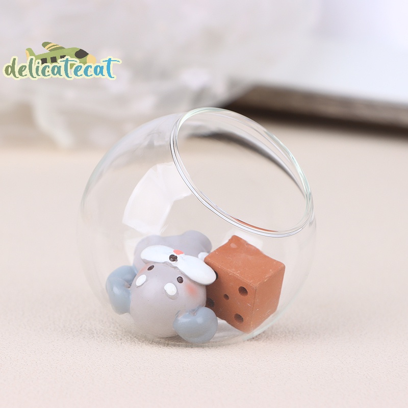 Phụ Kiện Bát Ăn mini Bằng Thủy Tinh Trang Trí Nhà Búp Bê