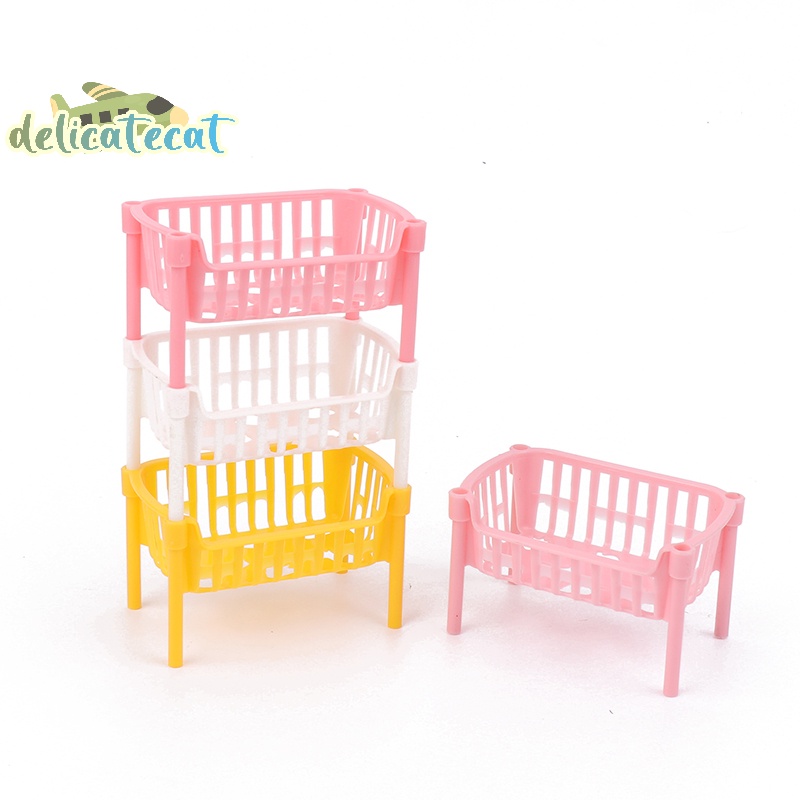 Set 2 Kệ Để Đồ Chơi Búp Bê Nhiều Tầng diy Trang Trí Nhà Búp Bê