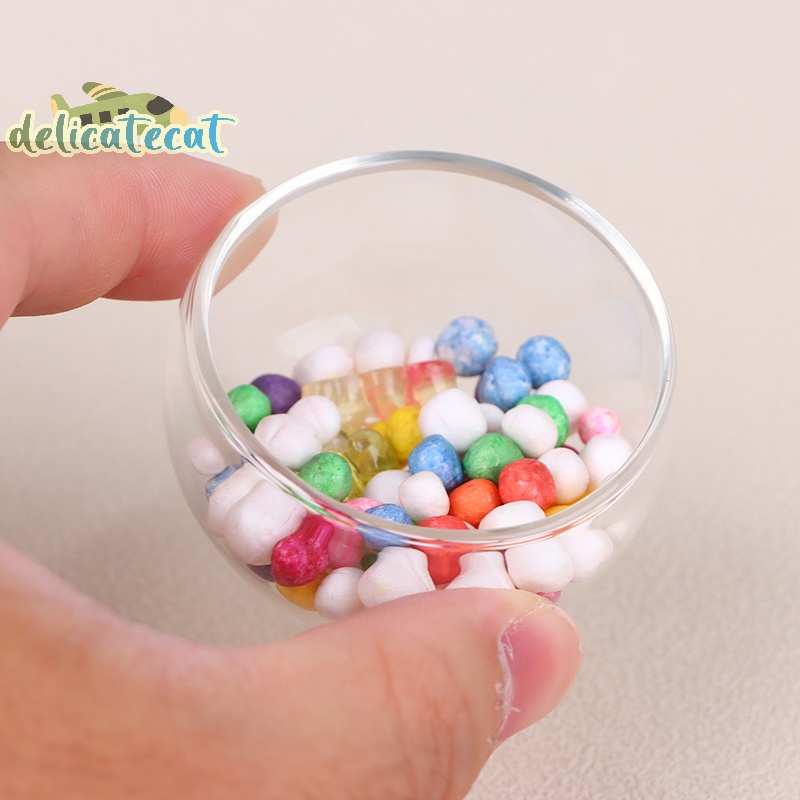 Phụ Kiện Bát Ăn mini Bằng Thủy Tinh Trang Trí Nhà Búp Bê