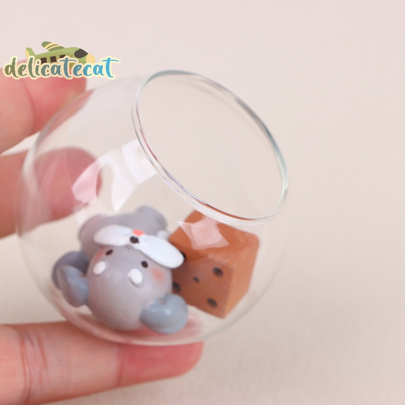 Phụ Kiện Bát Ăn mini Bằng Thủy Tinh Trang Trí Nhà Búp Bê