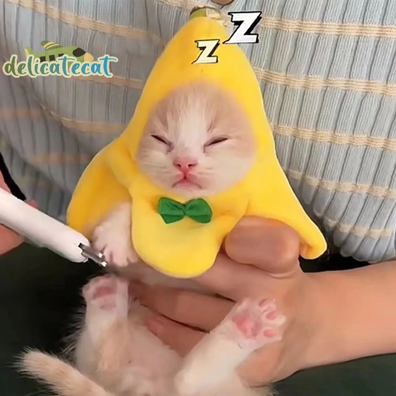Mũ Trùm Đầu Hóa Trang Quả Chuối Bằng Vải Lông Sáng Tạo Dễ Thương Dành Cho Mèo Cưng