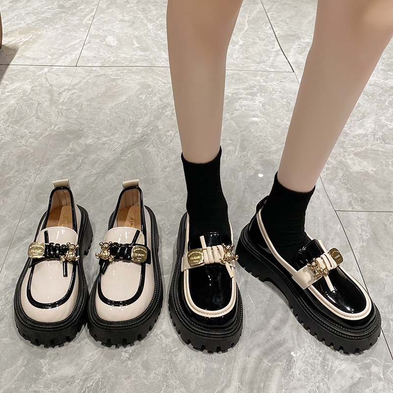 Sáu Giày Lười Da Đế Dày Thời Trang 2023 Dành Cho Nữ