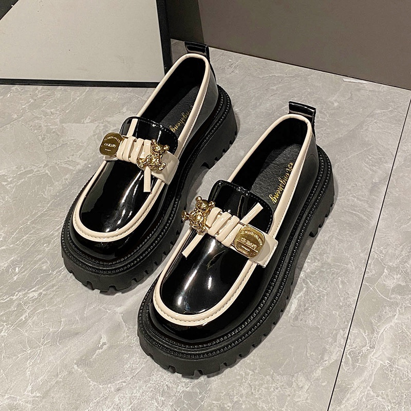 Sáu Giày Lười Da Đế Dày Thời Trang 2023 Dành Cho Nữ