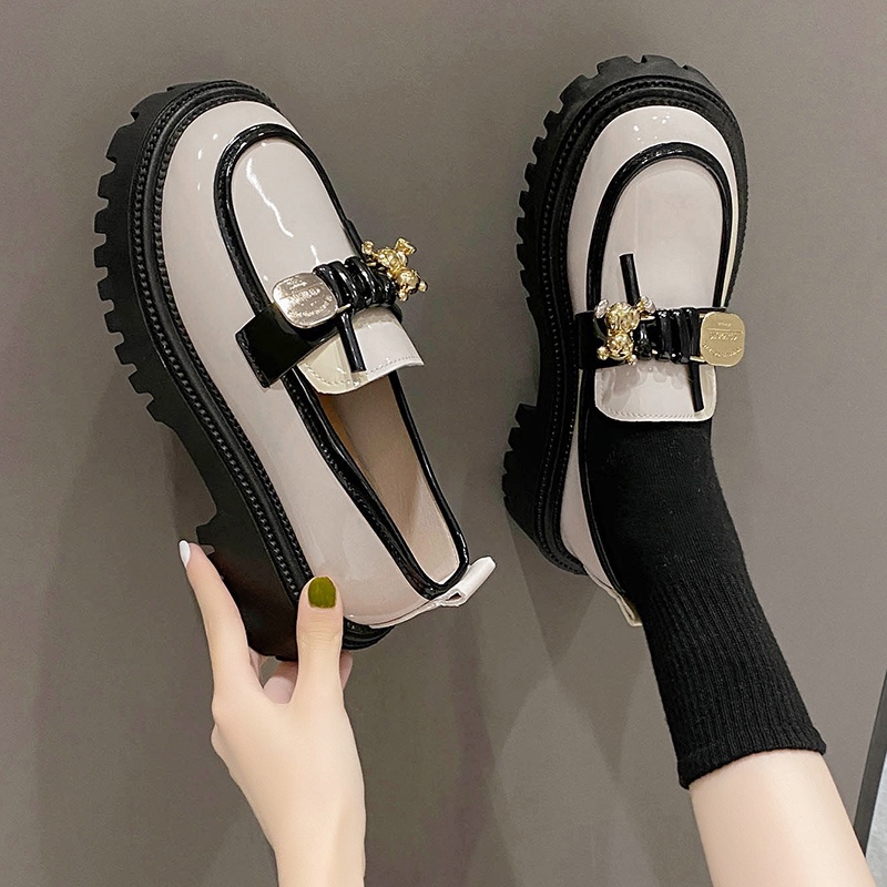 Sáu Giày Lười Da Đế Dày Thời Trang 2023 Dành Cho Nữ