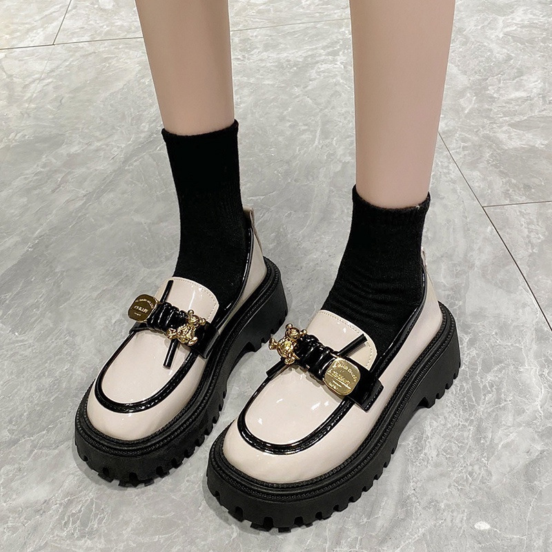 Sáu Giày Lười Da Đế Dày Thời Trang 2023 Dành Cho Nữ